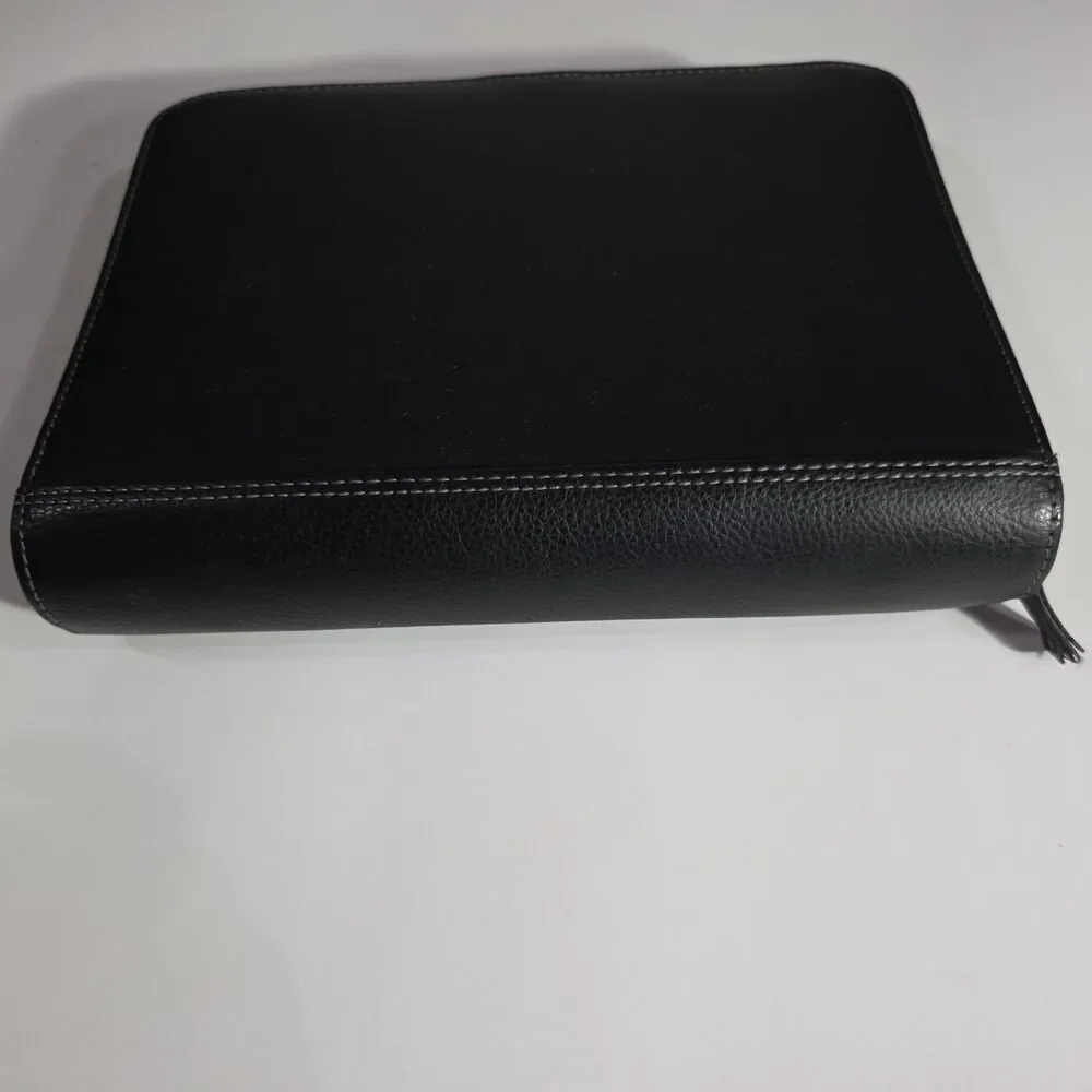 Franklin Covey Leather 7 Ring Planner Binder Black